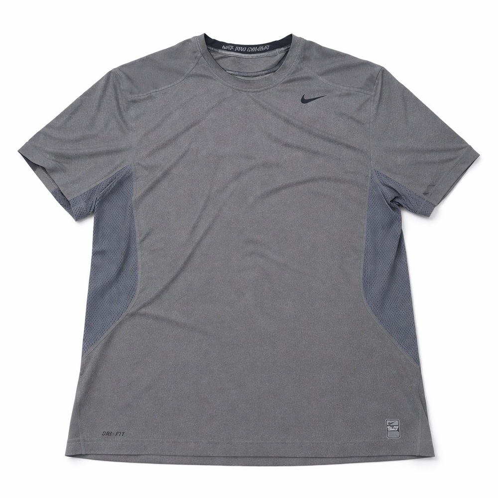 NIKE Men's Pro Combat Fitted Gray Big & Tall Athletic T-Shirt Size 4XL Dri-Fit